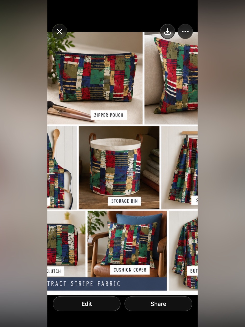 Vintage 90’s Covington Fabrics 5th Ave Design 2 yards retro patchwork pattern - Picture 2 of 10